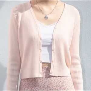 Brandy Melville pink Shannon cardigan sweater